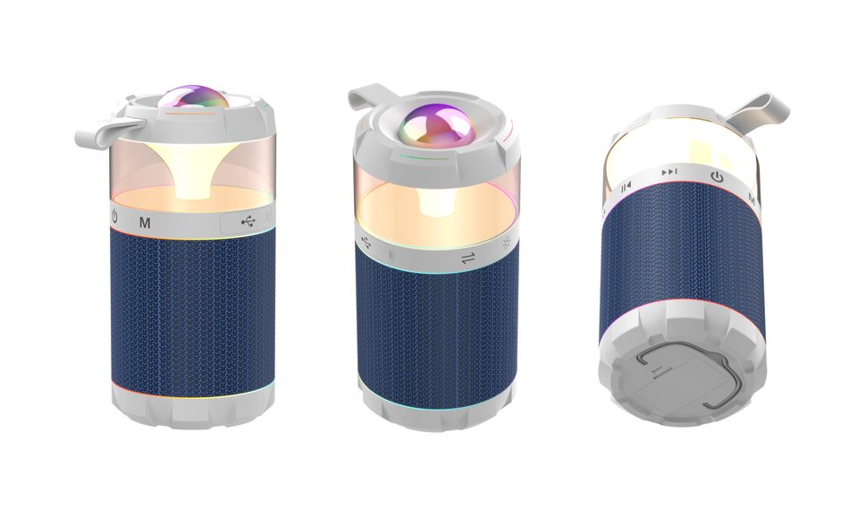 VoxLium original portable lantern speaker — three views